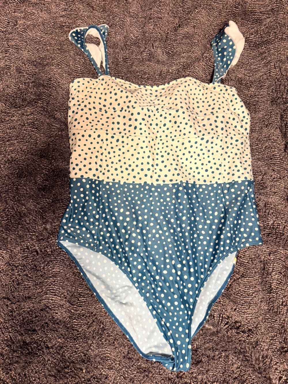 Summersalt teal and white one piece swimsuit